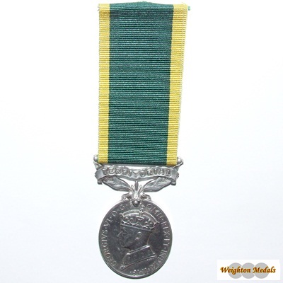 Efficiency Medal – Territorial - GNR. J E Darmody